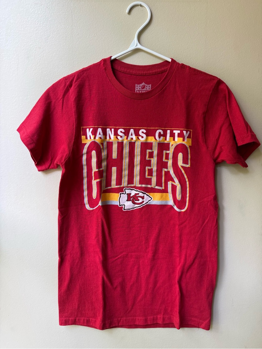 NFL Kansas City Chiefs Red Graphic Tee with Gold & White Accents